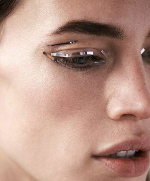 Pegatinas holográficas de delineador de ojos que destacan