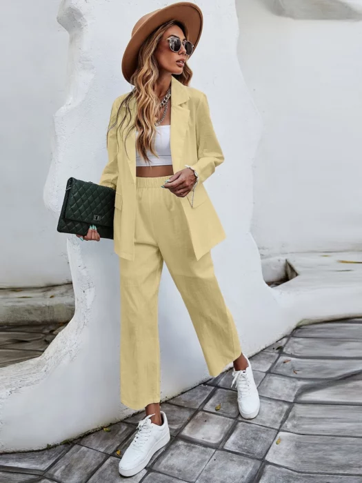 conjunto de chaqueta amarilla; Outfits amarillos para dar la bienvenida a la primavera