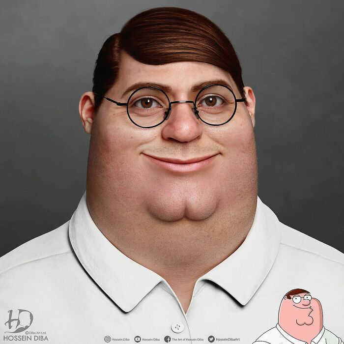 Peter Griffin de Padre de Familia en animación real