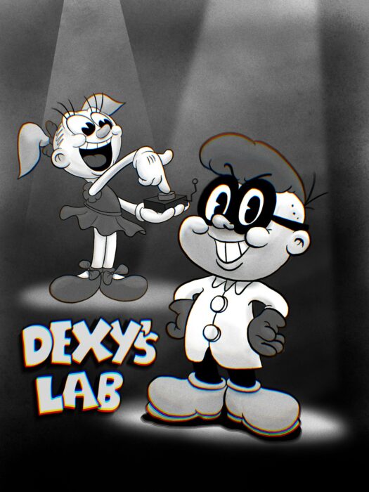 Animación del laboratorio de Dexter al estilo de 1930