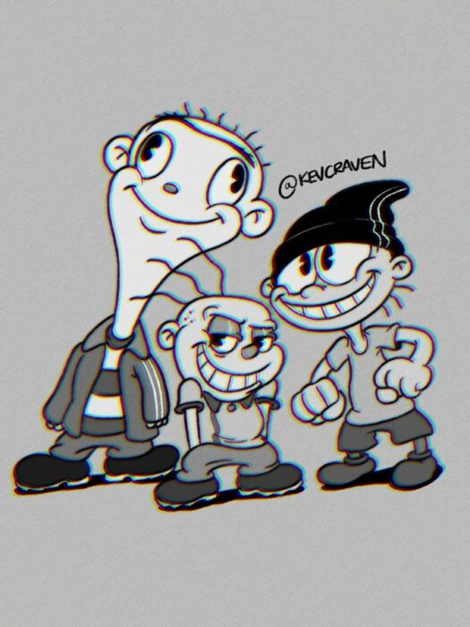 Ed, Edd y Eddy animados al estilo de la década de los 30´s