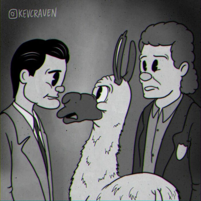 Dibujo de los picos gemelos al estilo de los años 30´s