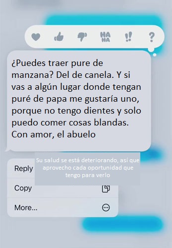 Conversación de Megan con su abuelo