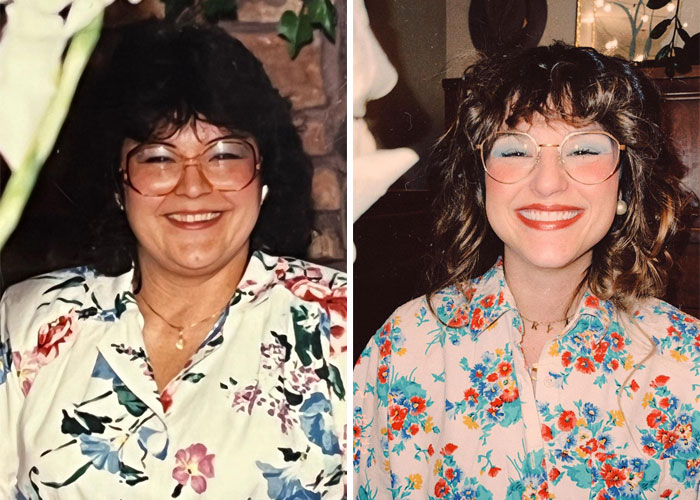 Lakyn Bowman recreando fotografía de su abuela
