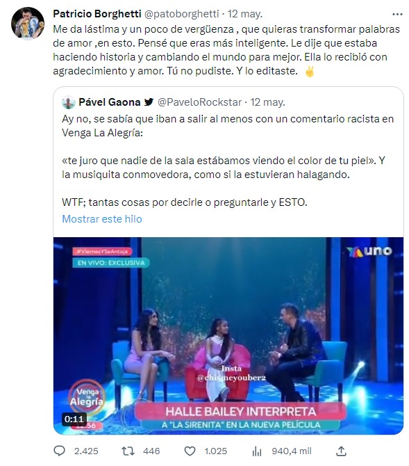 respuesta de Pato Borghetti