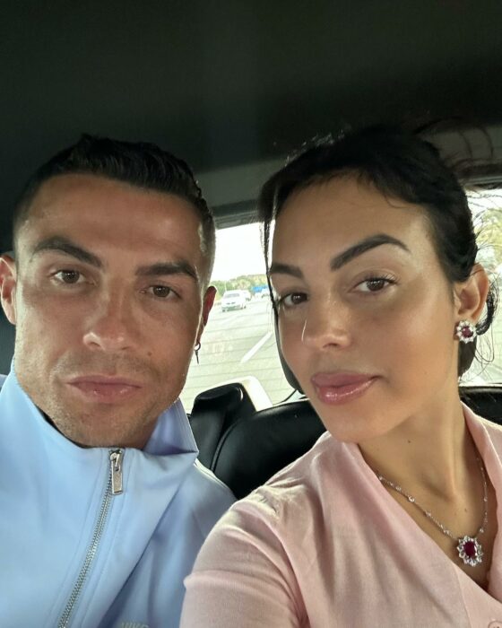 Foto selfie de Cristiano Ronaldo junto a su esposa Georgina Rodríguez 