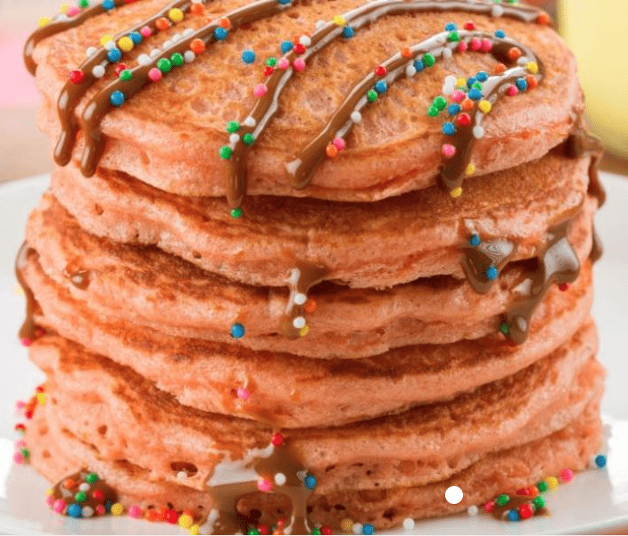 Hot cakes rosas