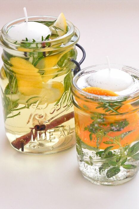 Vela antimosquitos con cáscaras de frutos; Tutoriales para hacer tus propias velas aromáticas