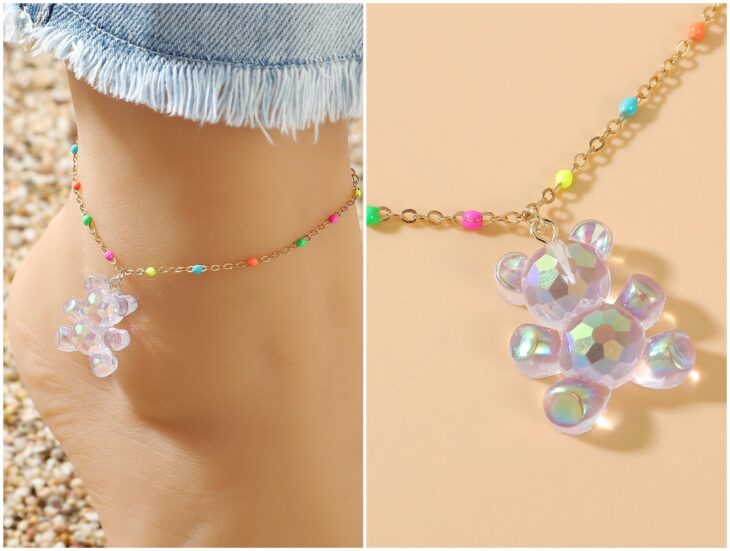 Tobillera en forma de osito; Hermosas pulseras de tobillo que deberías usar