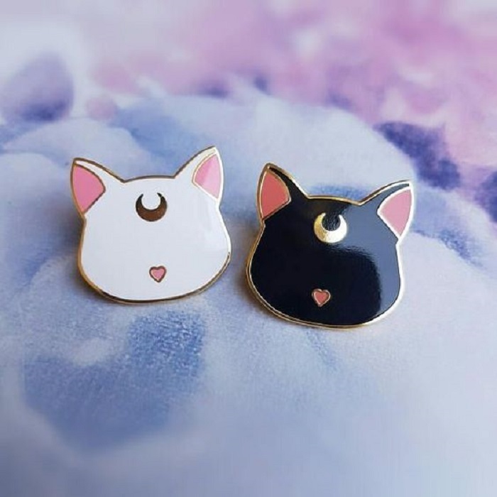 Aretes de Luna y Artemis de Sailor Moon