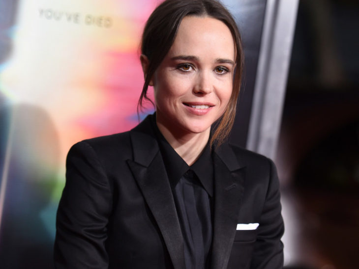 Ellen Page durante una alfombra roja 
