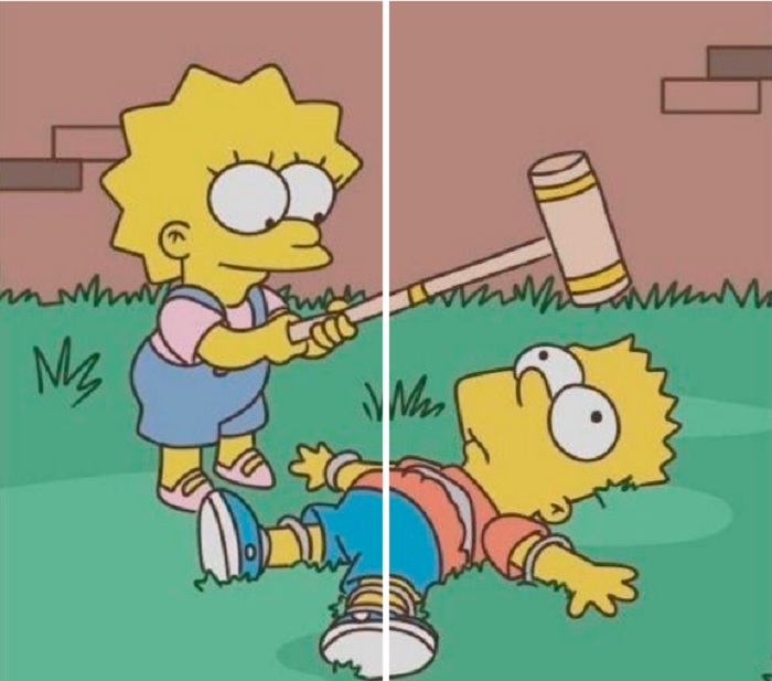 Fondo de pantalla en pareja de Bart y Lisa