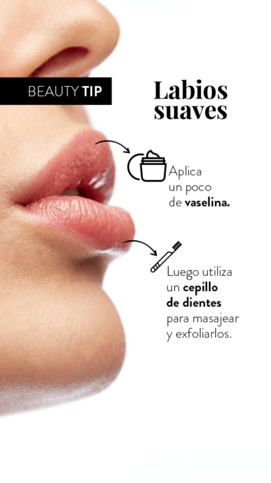 Infografía sobre tener los labios suaves
