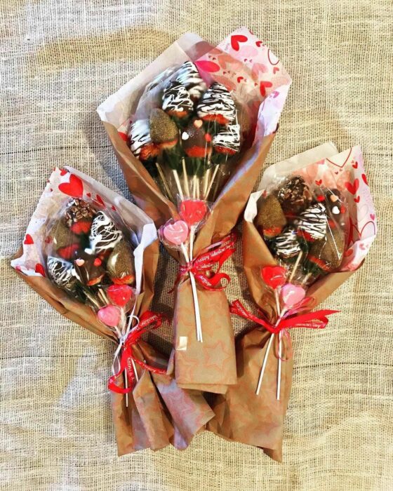 Paletas de chocolate para San Valentín