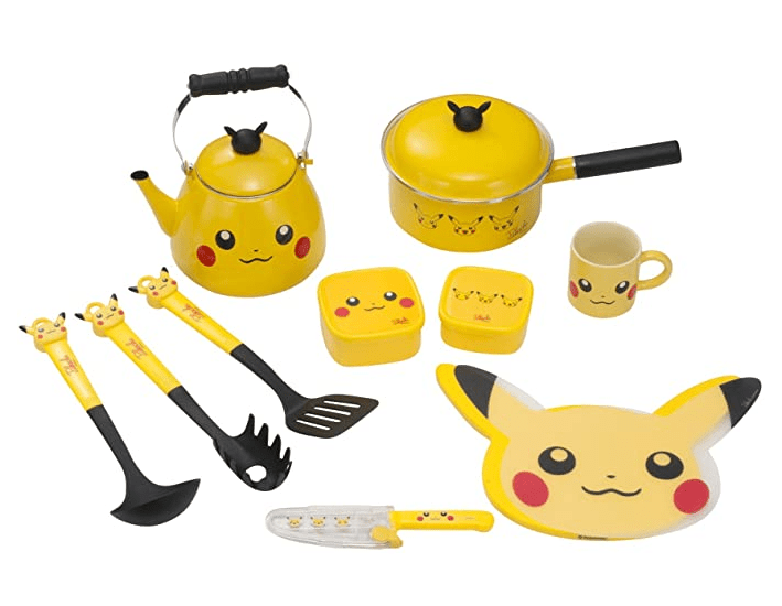 Batería de cocina con tema de Pikachu