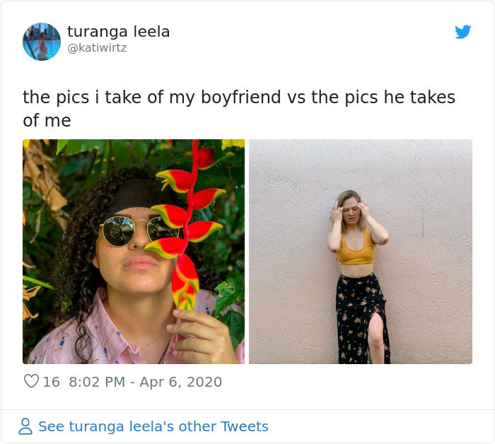 Fotos que le tomas a tu novio vs las que te toma él