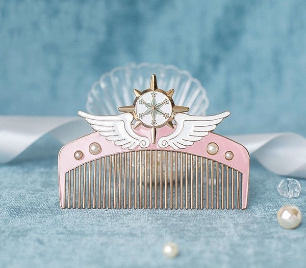Peineta rosa inspirada en sakura card captor