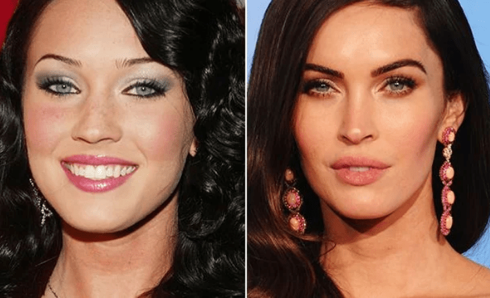 Megan Fox cejas antes y después