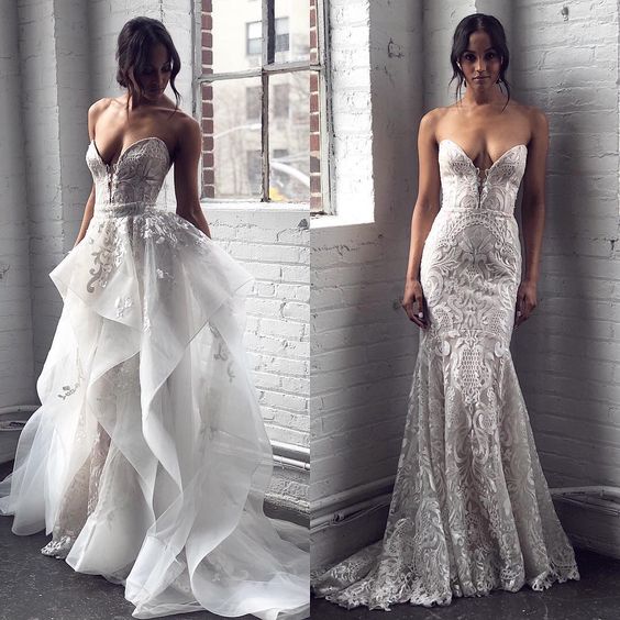Vestido de novia 2 en 1 desmontable