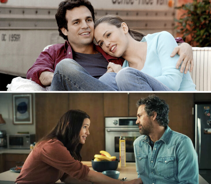 Jennifer Garner junto a Mark Ruffalo en una comparativa de las películas el proyecto Adam y de si yo tuviera 30