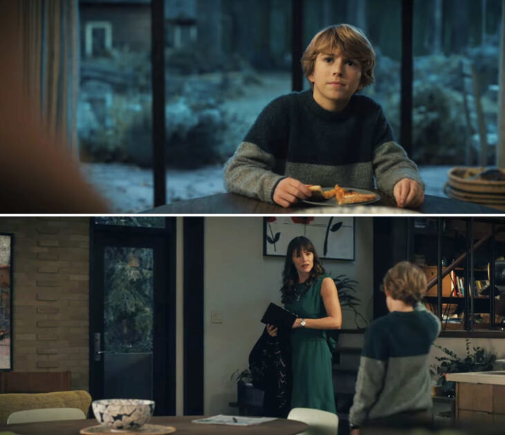 Jennifer Garner con Walker Scobell en la película El Proyecto Adam