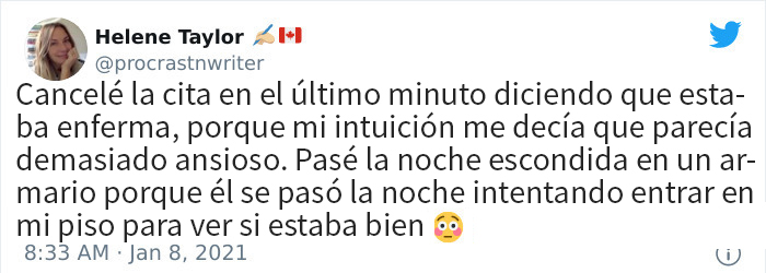 Historias en twitter sobre las peores primeras citas