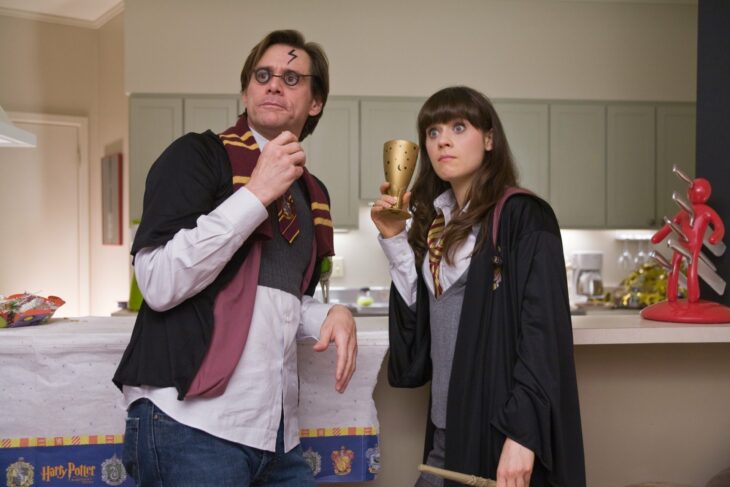 Jim Carrey y Zooey Deschanel en ¡Sí señor!