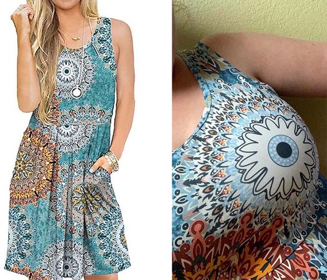 Comparativa vestido azul