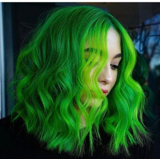 cabello verde; Ideas para un cabello neón