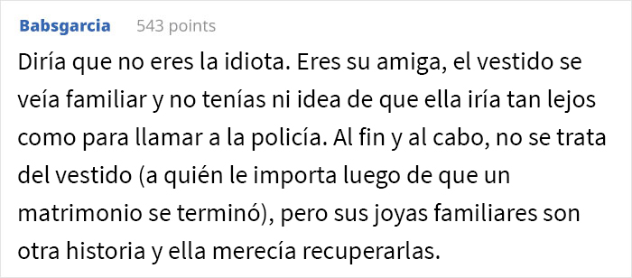 Comentarios de apoyo a chica que denunció a una pareja de ladrones