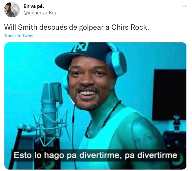 Meme del momento entre Will Smith y Chris Rock