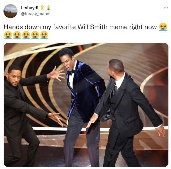 Meme del momento entre Will Smith y Chris Rock