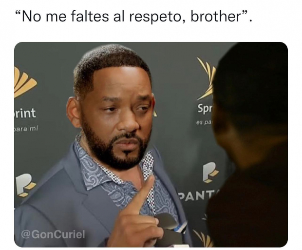 Meme del momento entre Will Smith y Chris Rock