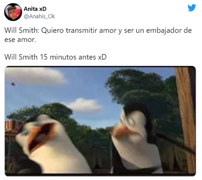 Meme del momento entre Will Smith y Chris Rock