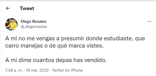 captura de pantalla de un comentario en Twitter 
