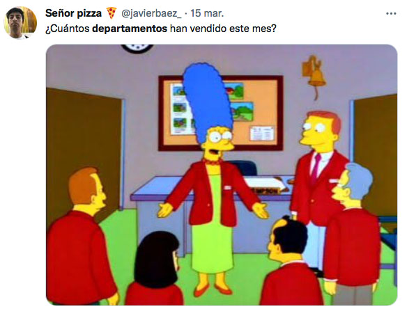 meme de los simpson sobre el video cuántos depas has vendido