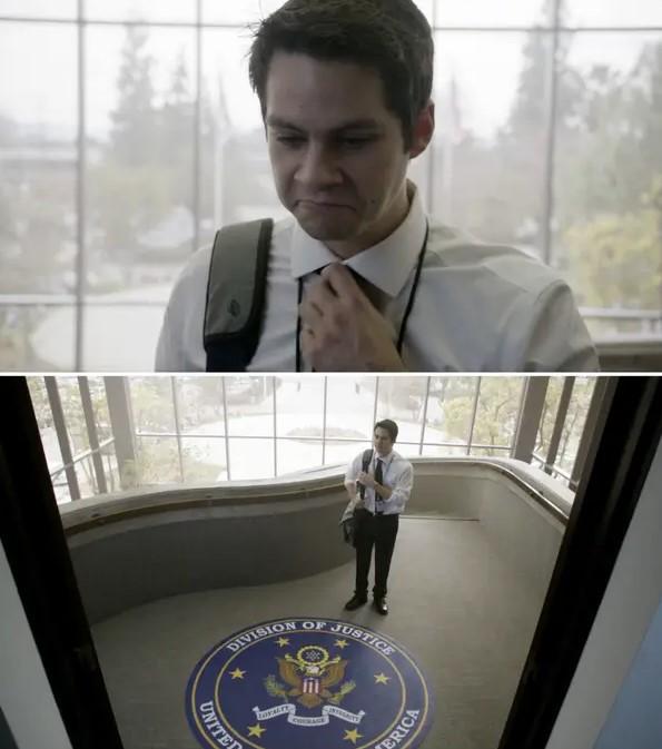 Dylan O'Brien actuando en la serie Teen Wolf