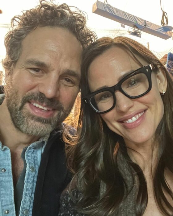 Selfie del actor Mark Ruffalo a lado de Jennifer Garner