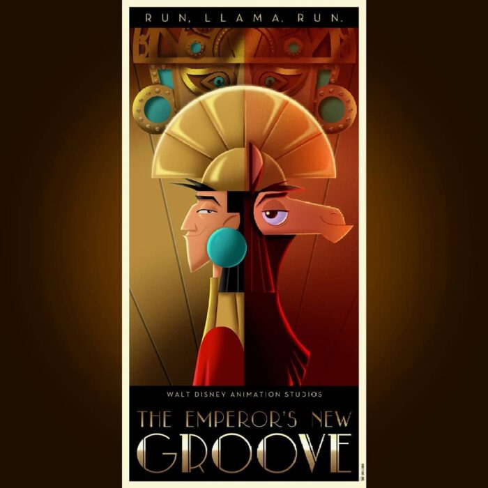 póster de la película el ratón súperdetective en art déco