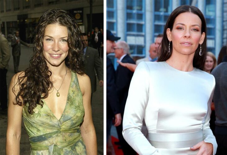 Evangeline Lilly al principio de su carrera vs ahora