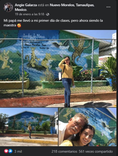 Captura de pantalla de una publicación en Facebook 