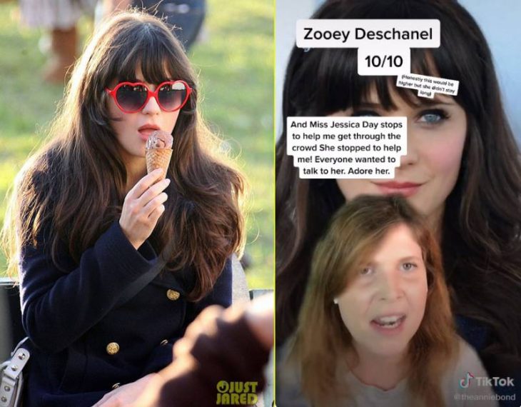 Zooey Deschanel; Tiktoker que trabajó en restaurantes califica a los famosos que atendió
