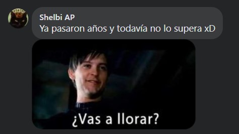 captura de pantalla de un comentario en Facebook