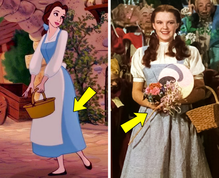 Bella de La Bella y la Bestia comparada con Dorothy de El Mago de Oz