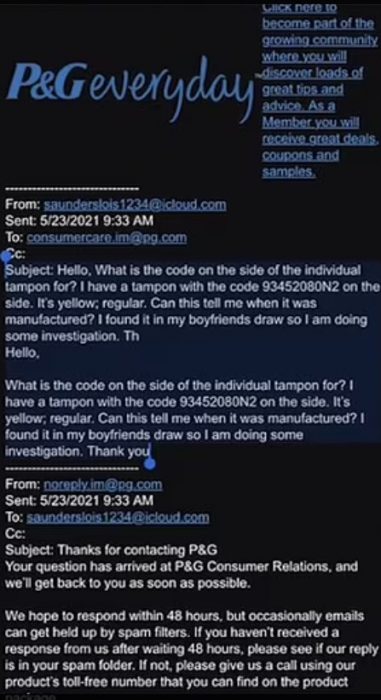 Correo electrónico de tampax