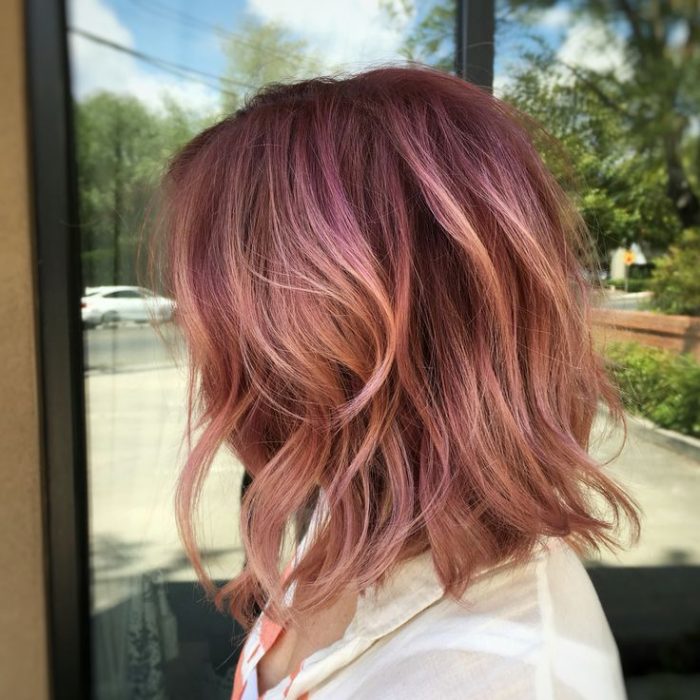 rosas ;15 Ideas para teñir tu cabello en corte Bob y verte fashionista