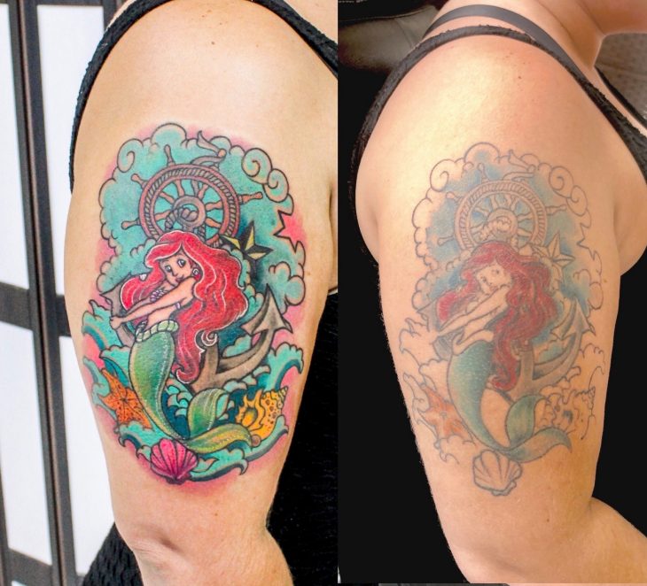 La Sirenita; 14 Tatuajes en el día en que se hicieron vs actualmente