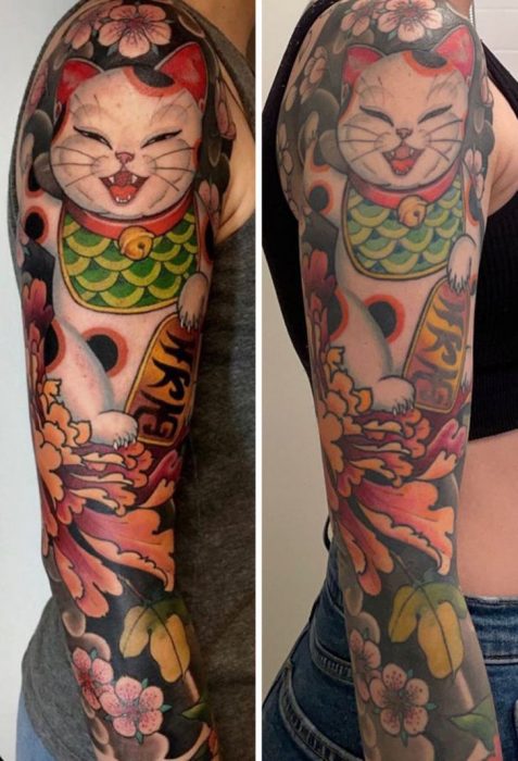 Maneki; 14 Tatuajes en el día en que se hicieron vs actualmente