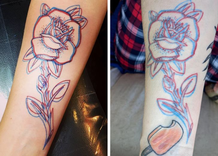 Rosas; 14 Tatuajes en el día en que se hicieron vs actualmente