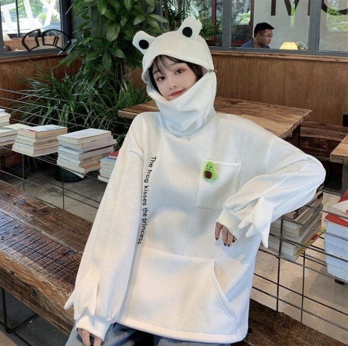 sudadera rana; 15 Sudaderas kawaii para mantenerte calientita 24/7
